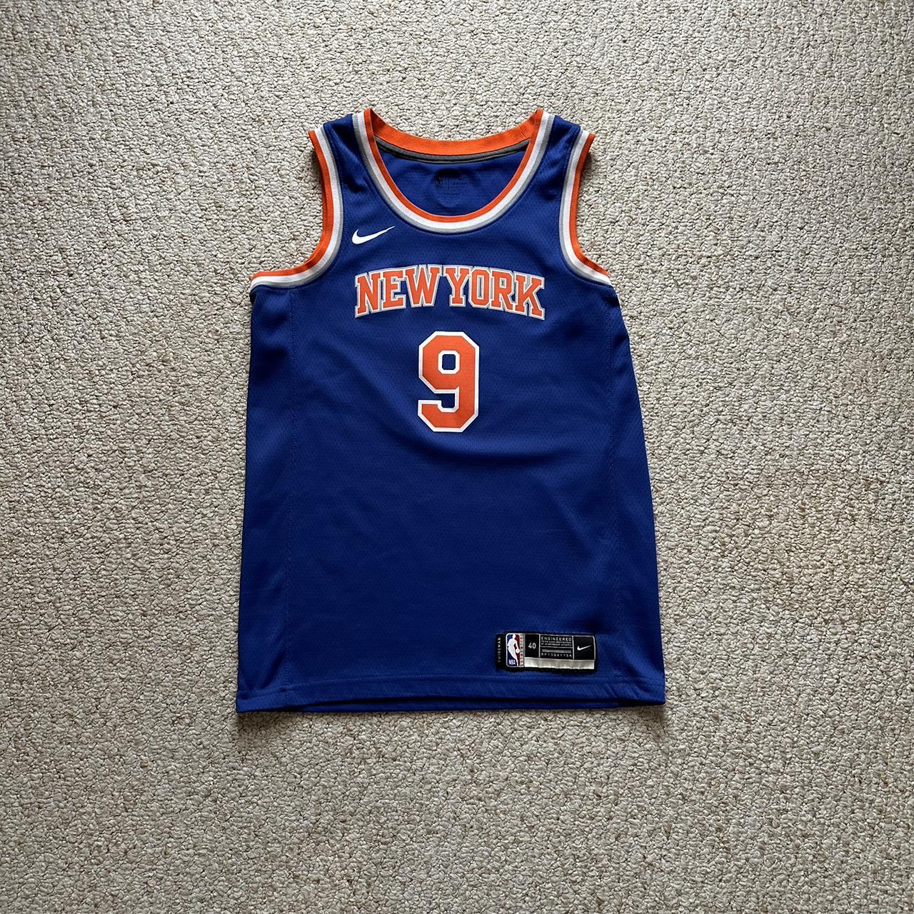 Nike Men's T-shirt Blue/Orange M – new york knicks rj barrett