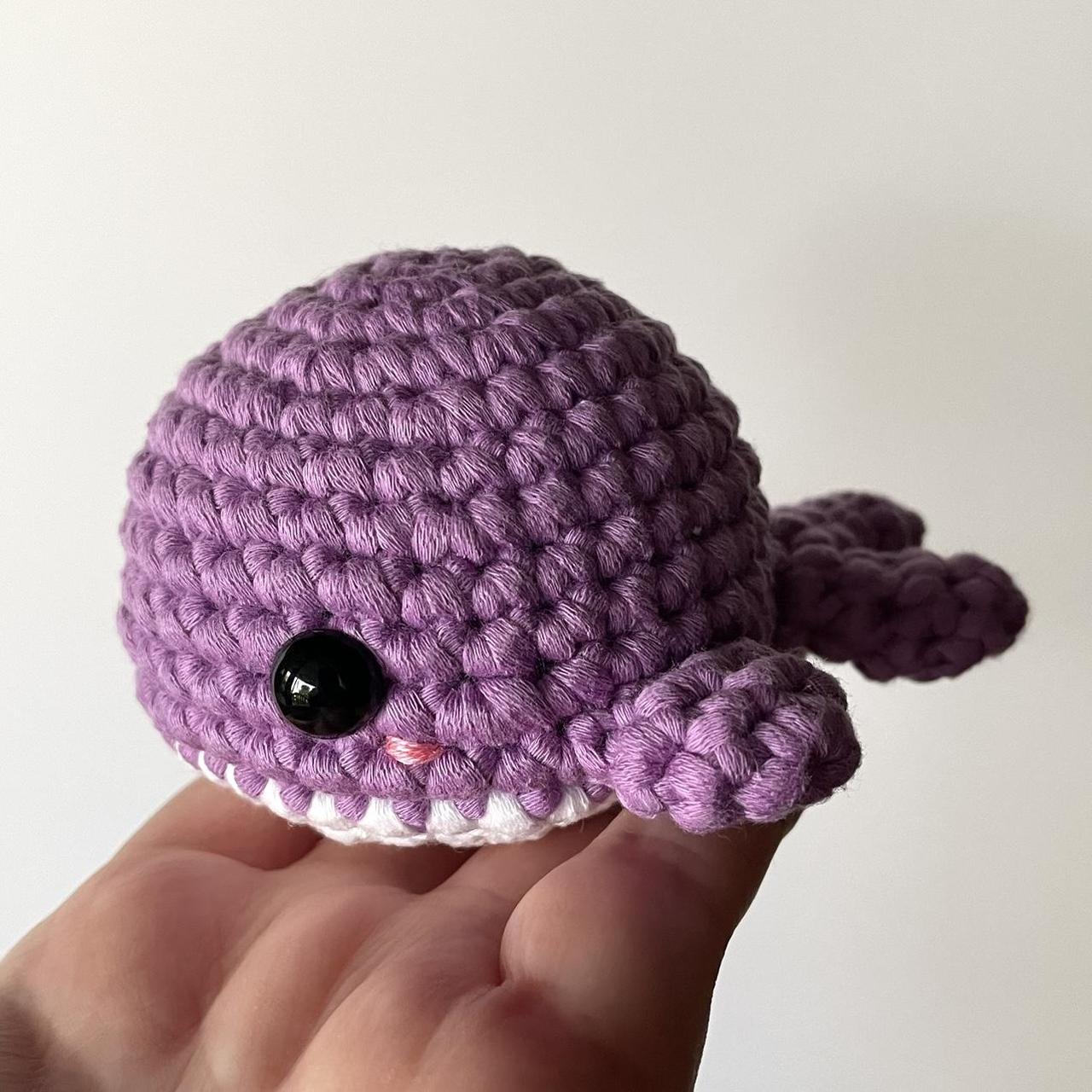 Super cute! Handmade Crochet light purple Plush Whale!