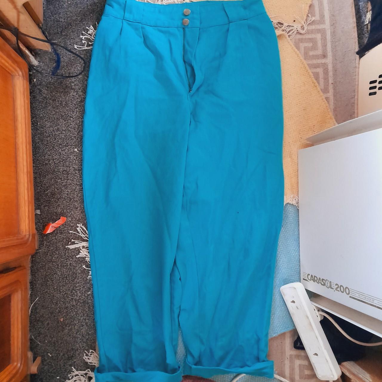 Lucy and Yak Women's Blue Trousers | Depop