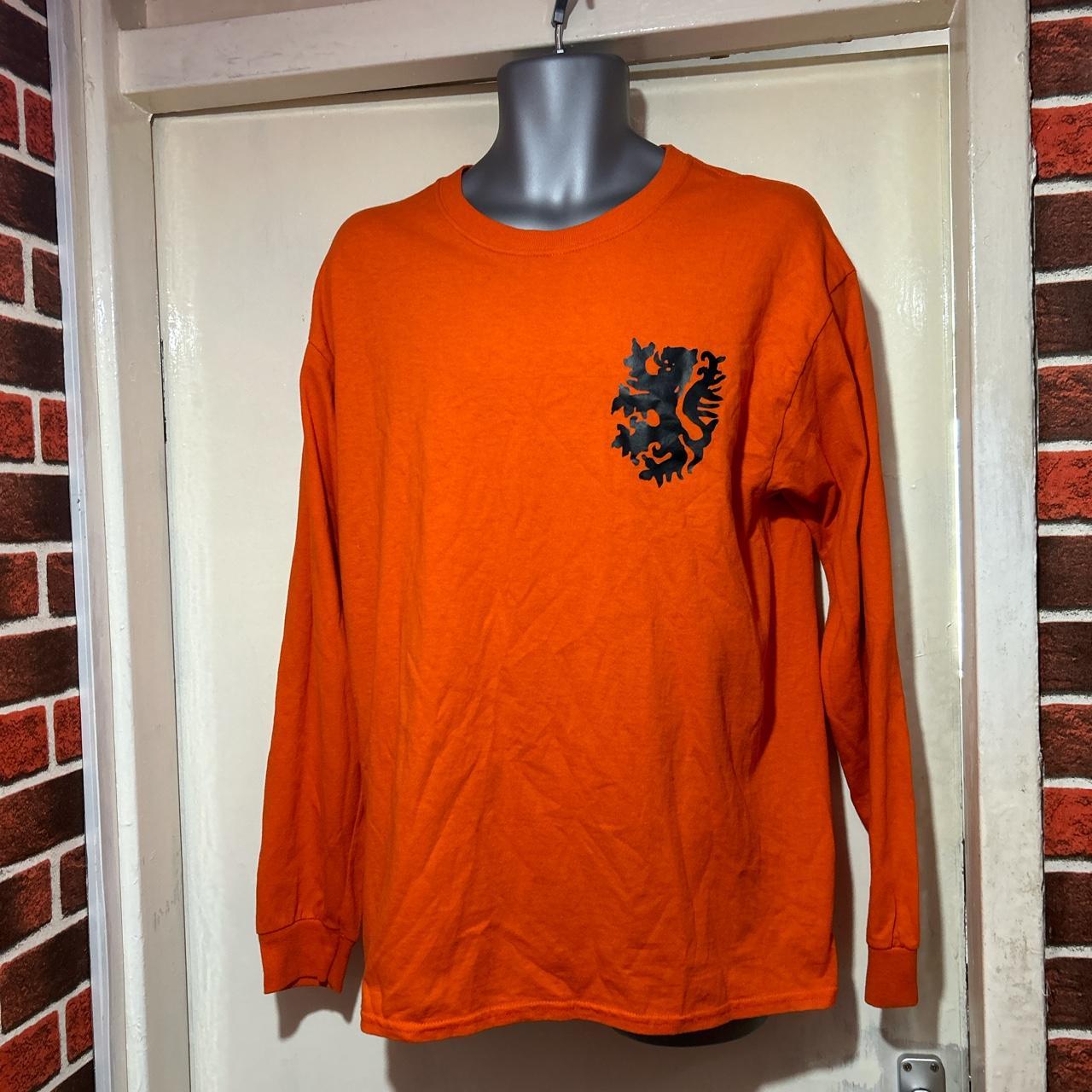 Gildan Mens Orange And Black Shirt Depop 9190