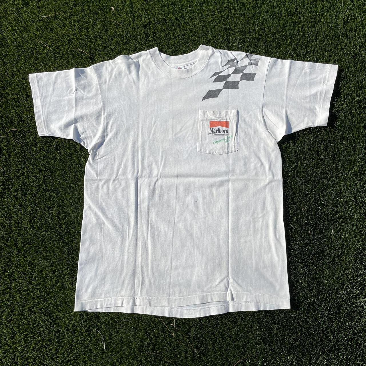 Vintage Marlboro Tシャツ XL Vintage Marlboro Racing T-Shirt Size : XL #Marlboro | Depop