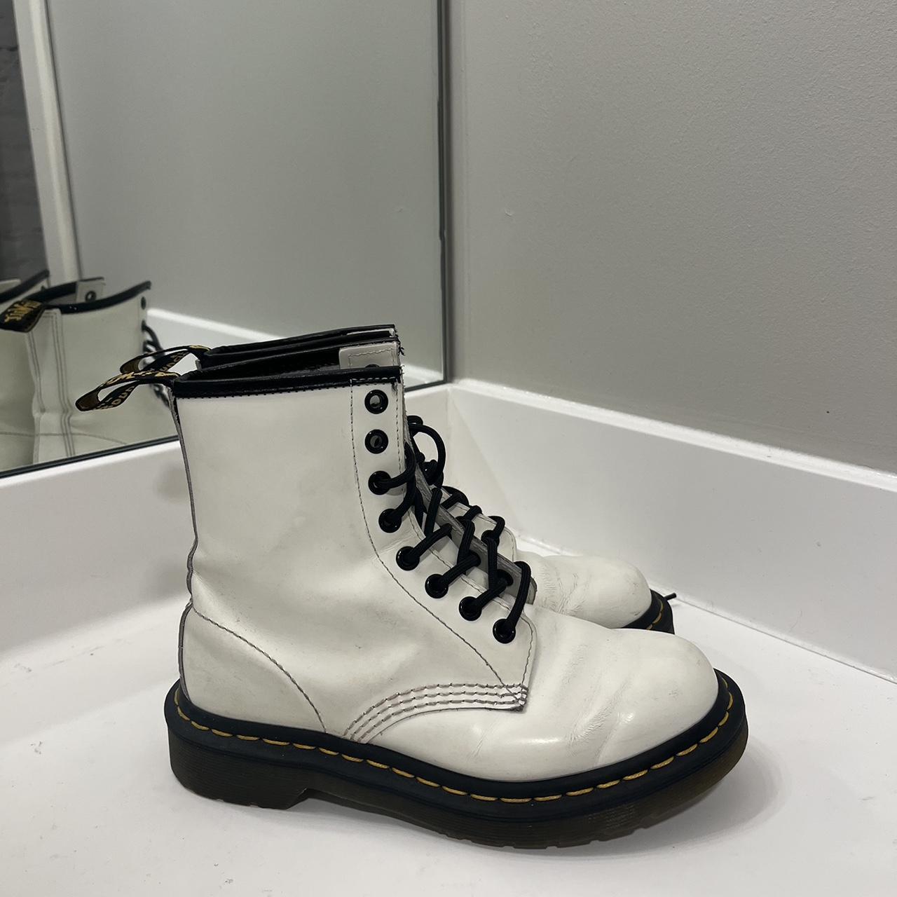full white doc martens
