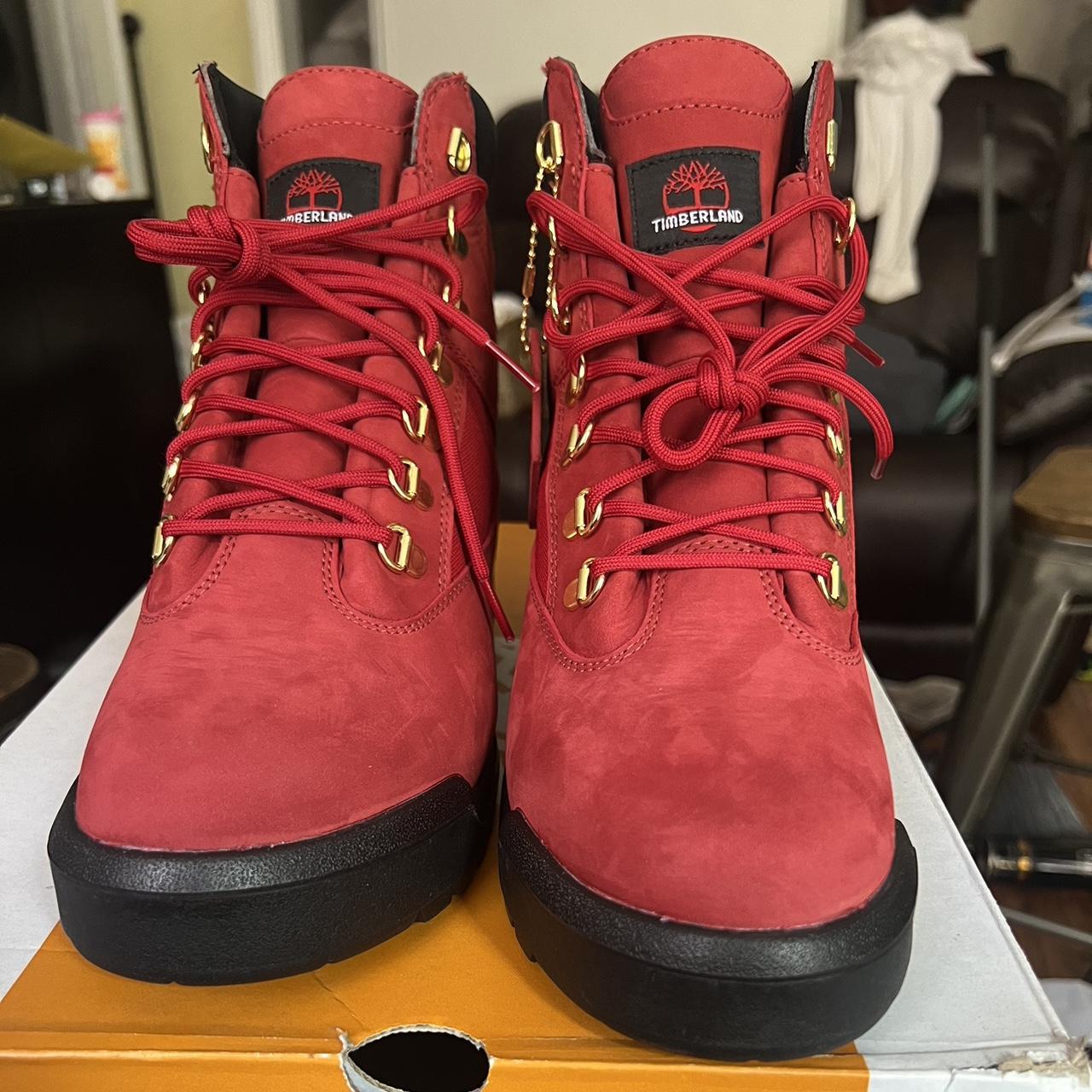 Timberland top red sneakers