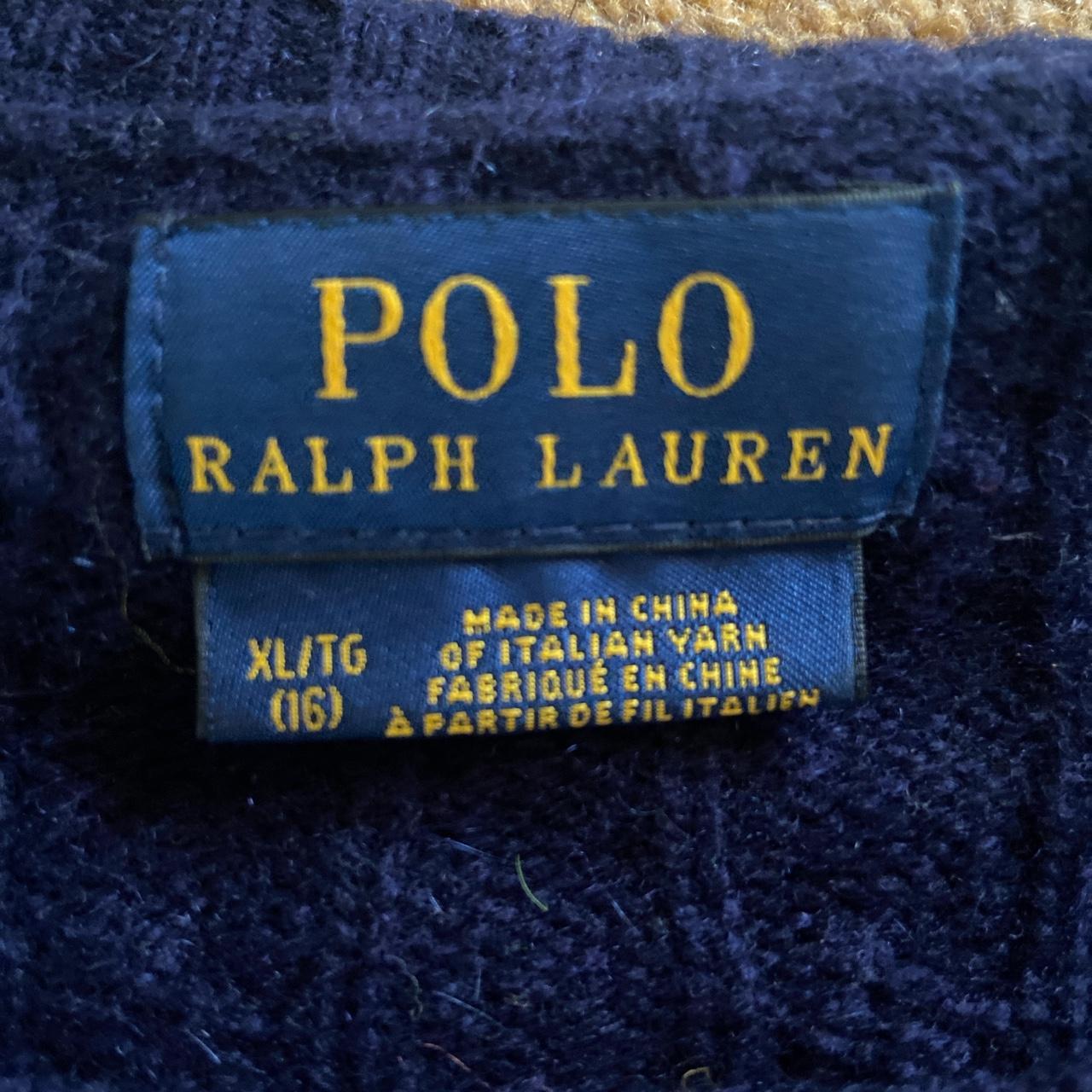 RALPH LAUREN wool jumper Size: kids XL. Fits a uk XS - Depop