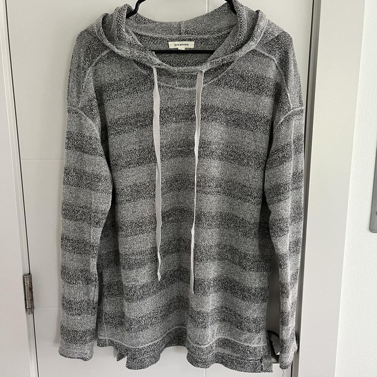 Max Studio Women's Grey Hoodie | Depop