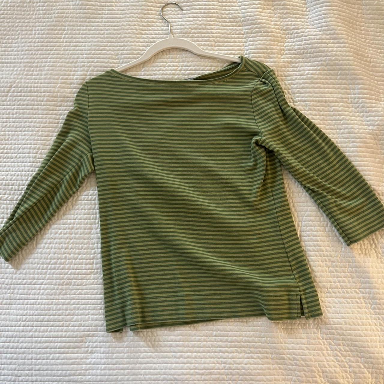 Ann Taylor Women's Green and Khaki Shirt (2)