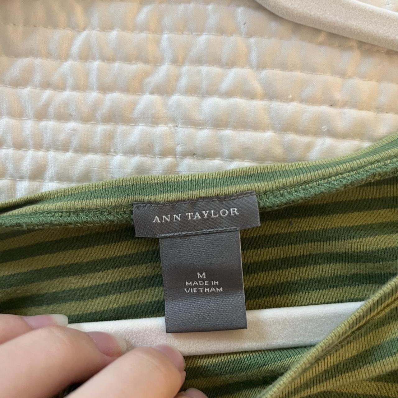 Ann Taylor Women's Green and Khaki Shirt (3)