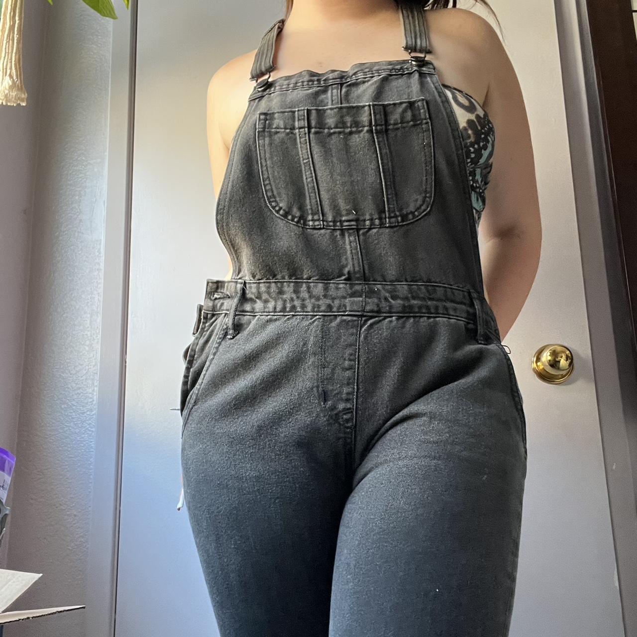Old Navy Women's Black Dungareesoveralls Depop