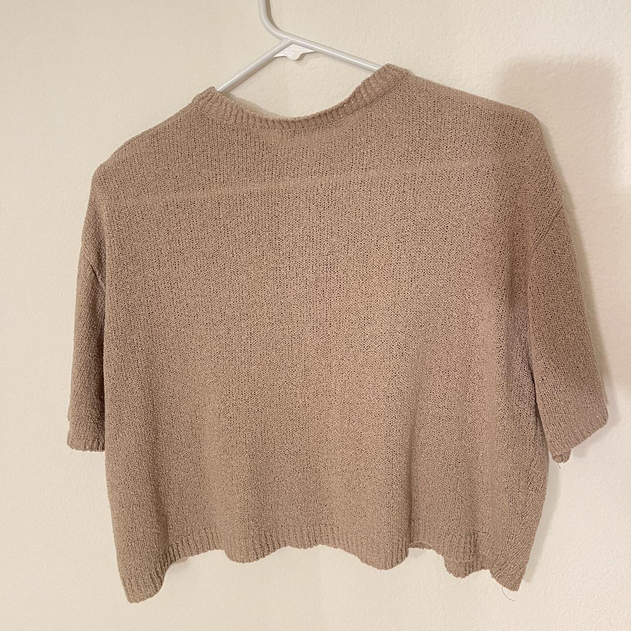 Women's Tan Crop-top | Depop