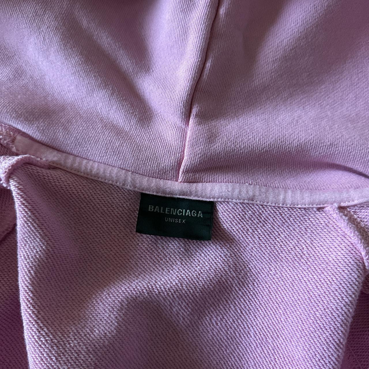 Balenciaga Pink Polo zip up hoodie size 1 fits like... - Depop