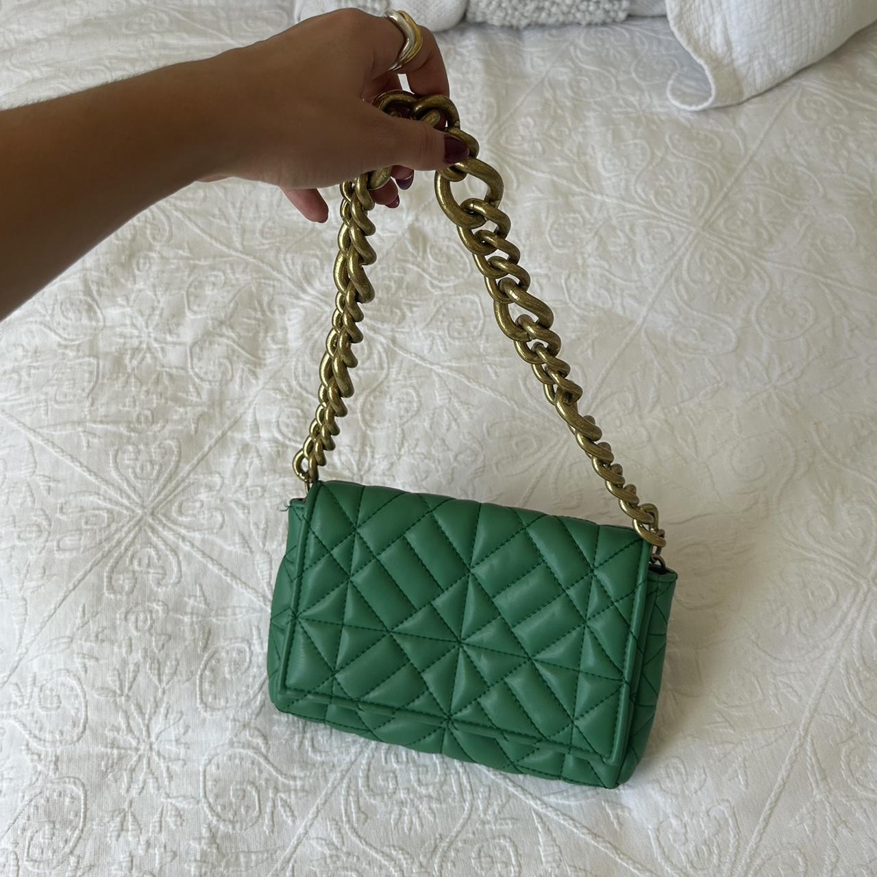 Zara green bag Brand new never worn zara bags Depop