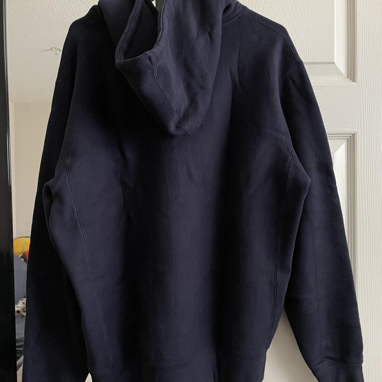 Carrots by Anwar Carrots Men's Navy and Orange Hoodie Depop