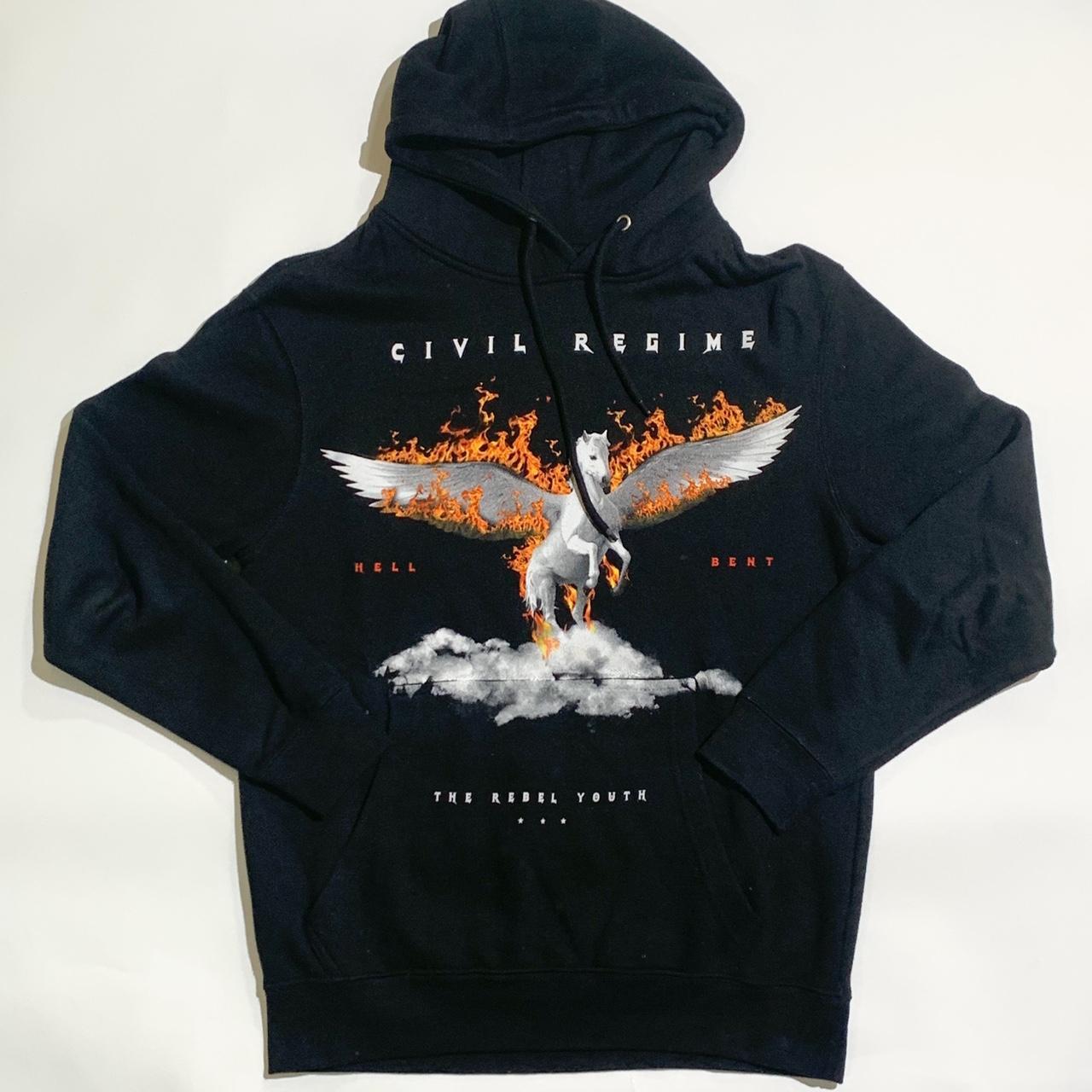 Civil Clothing Men's Black Hoodie Depop