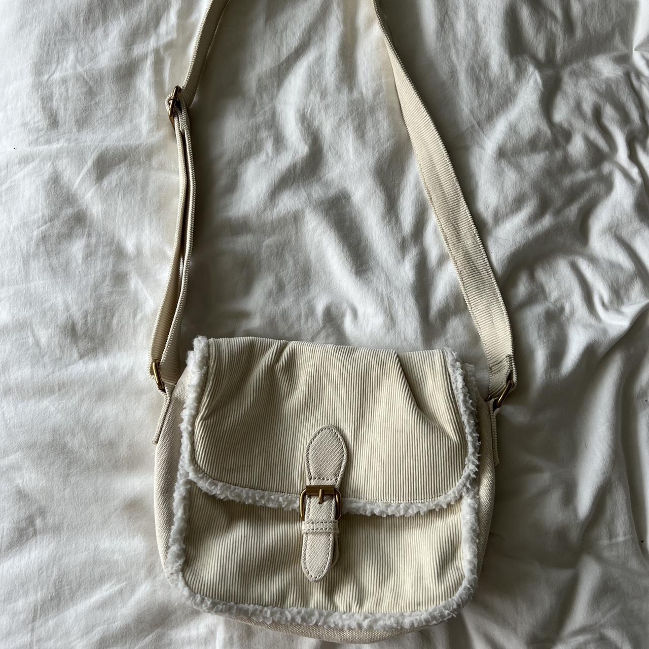 Brandy Melville cream corduroy shoulder or crossbody... Depop