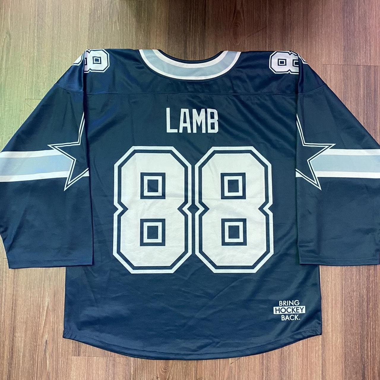 Dallas Cowboys Custom Ceedee Lamb Hockey Jersey - - Depop