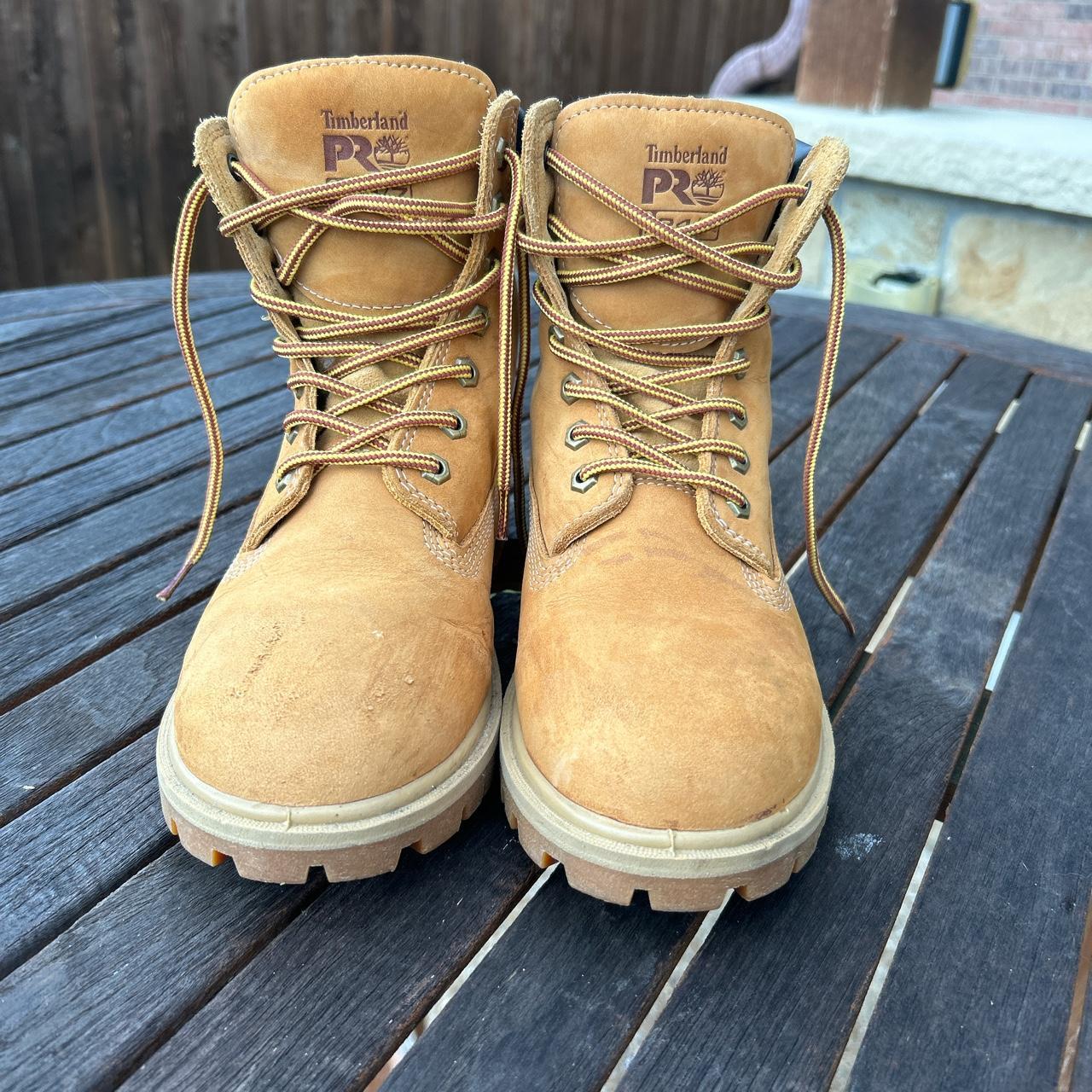 Women’s Size 9 Timberlands Pro - Scuffs shown in... - Depop