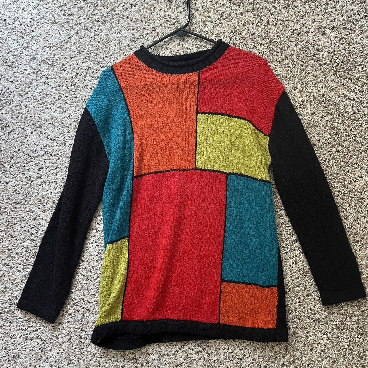 Vintage color hot sale block sweater