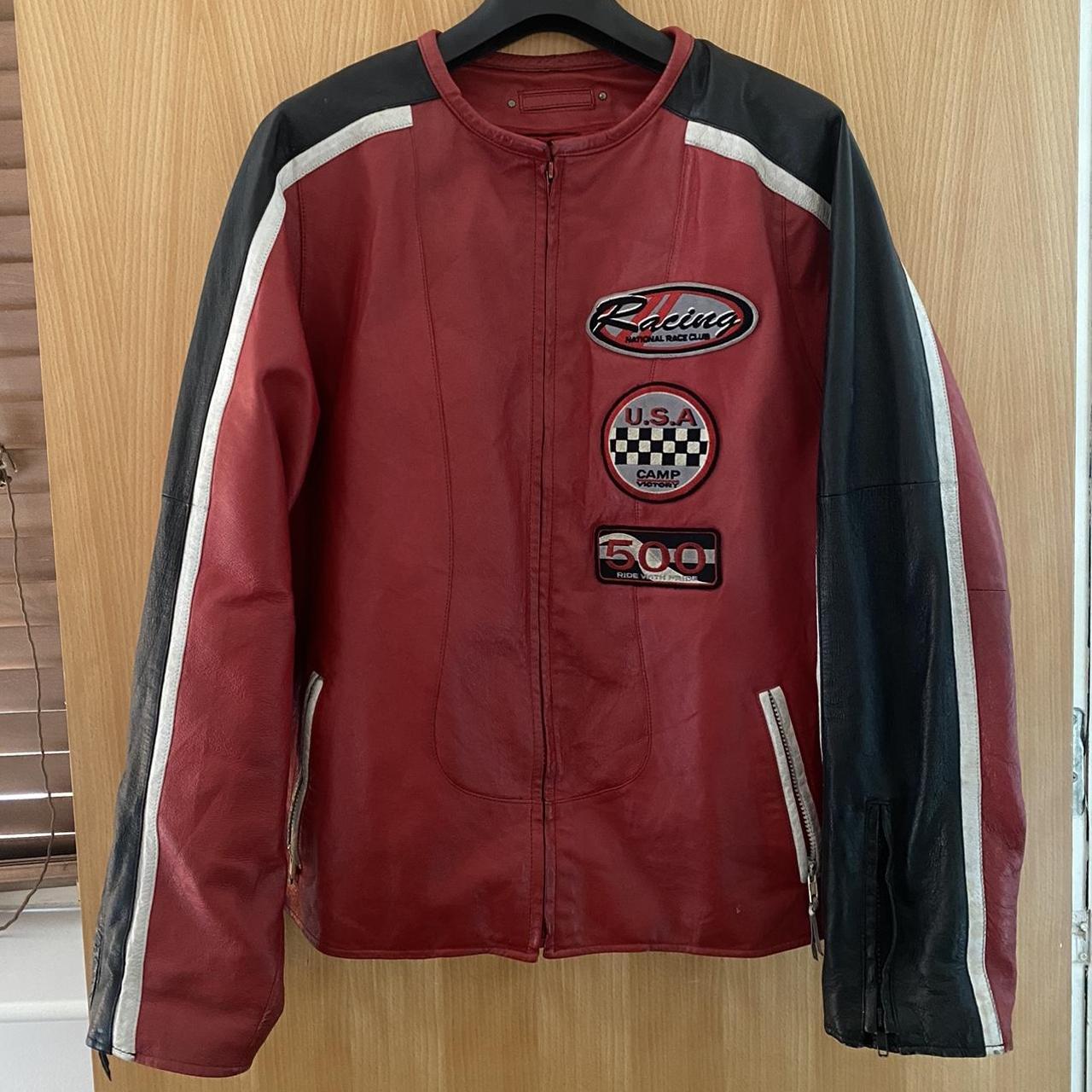 Marcia collection leather motorcycle jacket - Depop