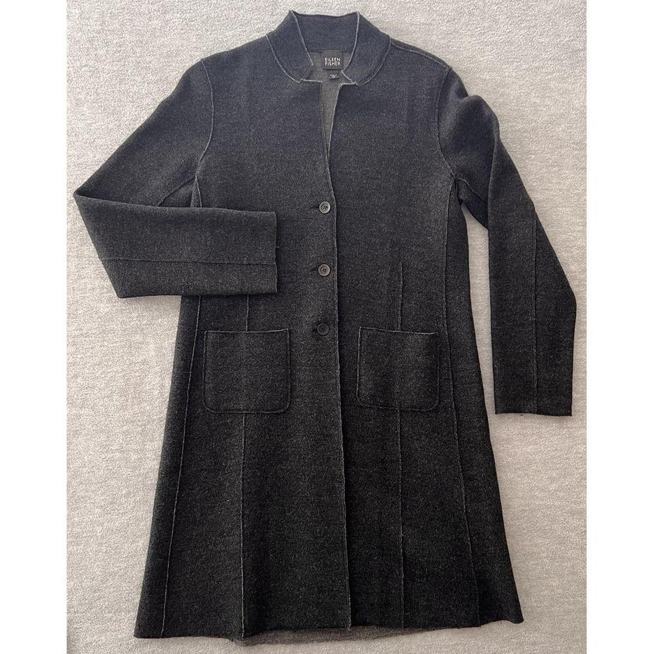 Eileen Fisher Women's Coats and jackets - Grey - XS – Eileen Fisher 100% Merino Wool Jacket Womens …