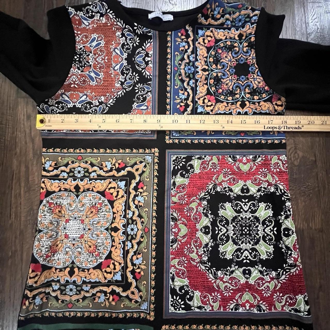 Women's Dress - Multi - M – Zara Basic Patchwork … - image 8