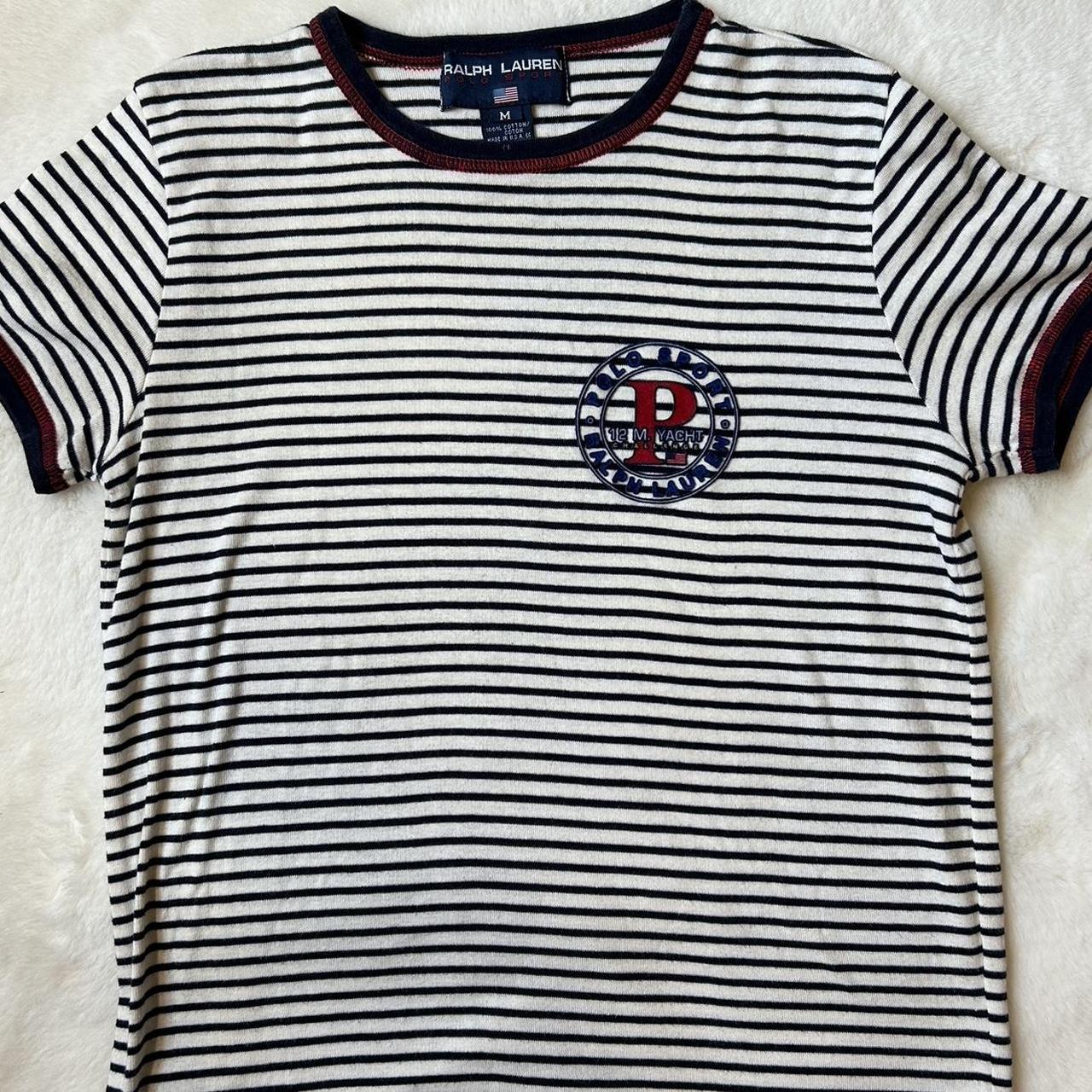 Vintage Ralph Lauren striped t-shirt - Depop