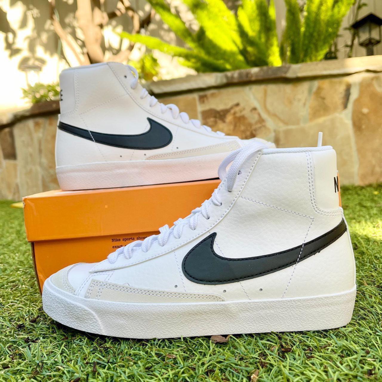blazer mid gs white black