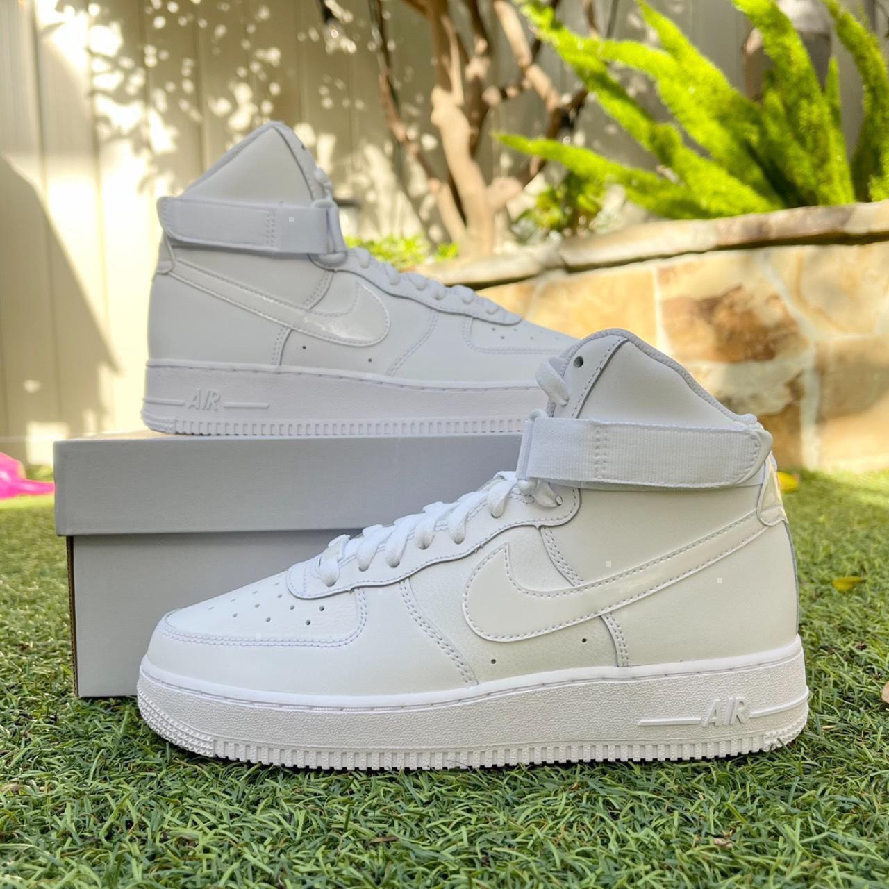 Nike Air Force 1 triple white high top Brand new... - Depop