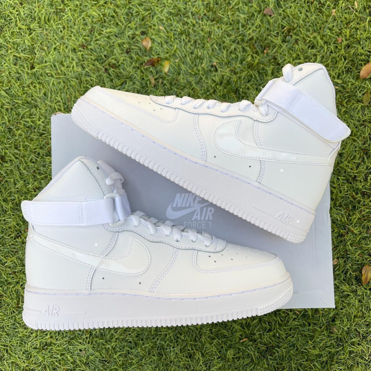 Nike Air Force 1 triple white high top Brand new... - Depop