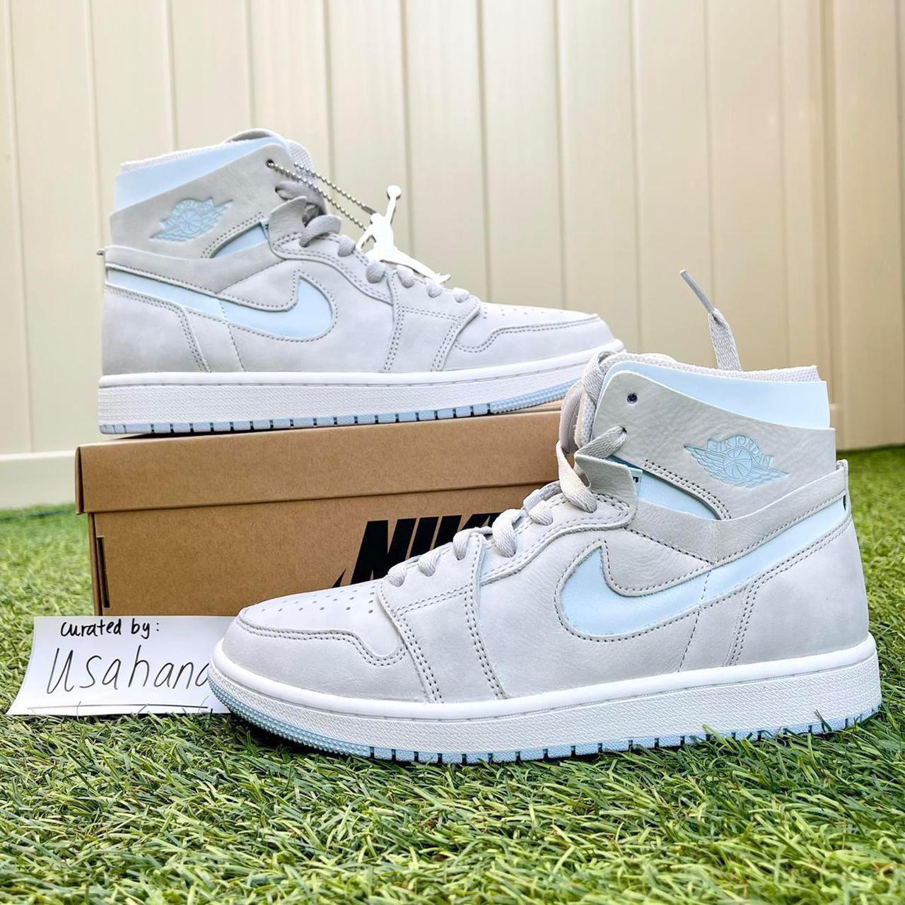 Nike Air Jordan 1 high top light grey Brand... - Depop