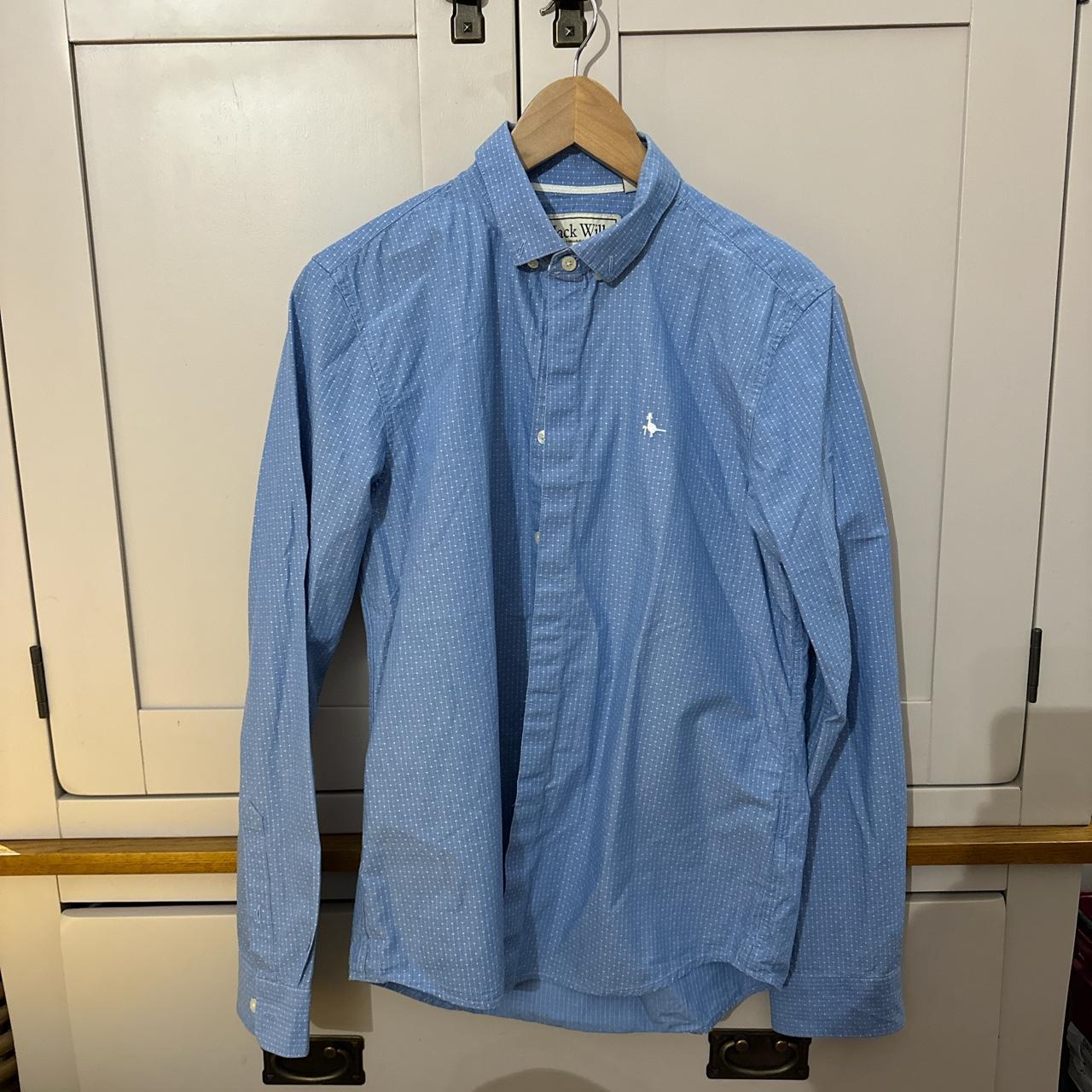 Men’s Jack Wills blue formal shirt Size Small Depop