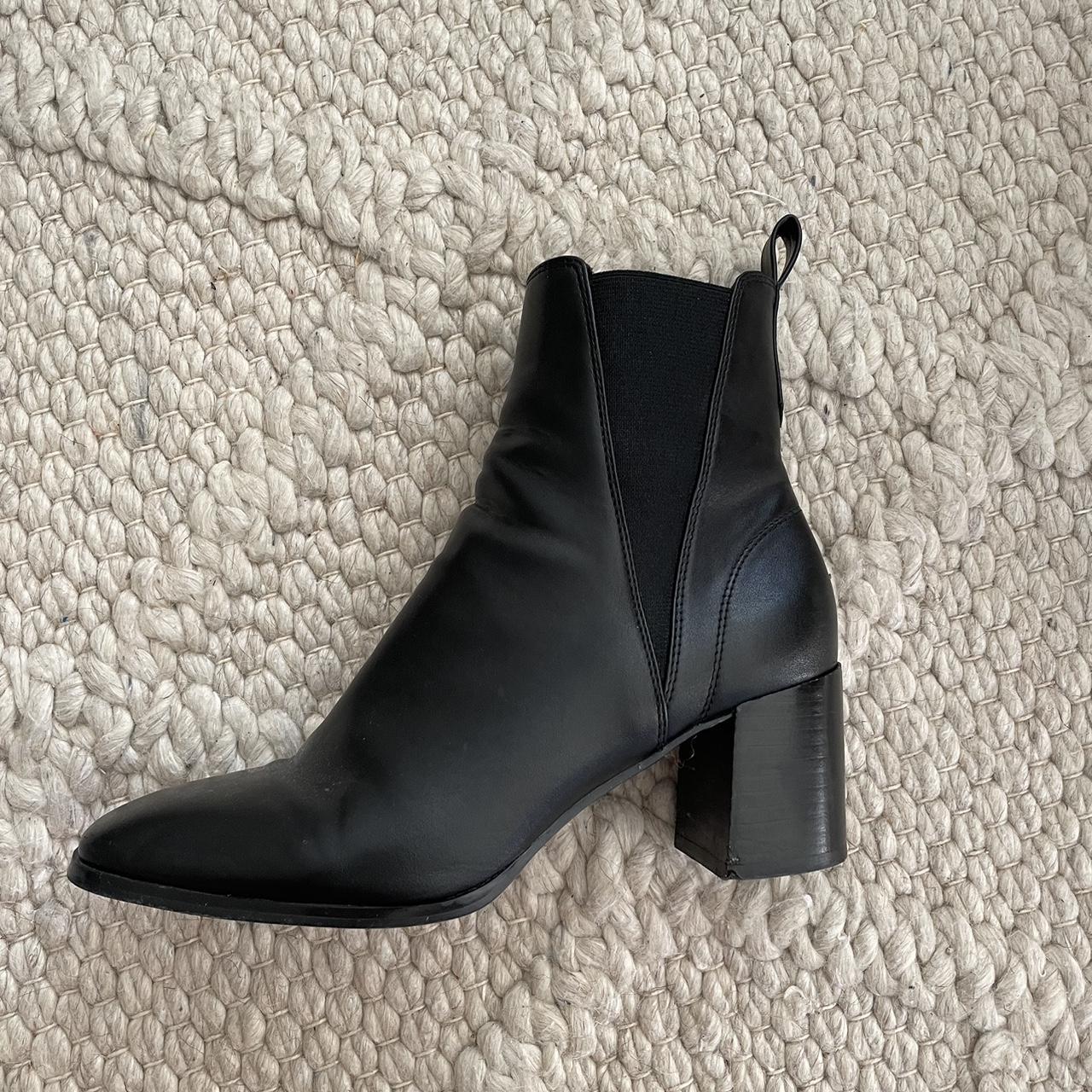 Black Betts square toe boots size 8AU #betts... - Depop