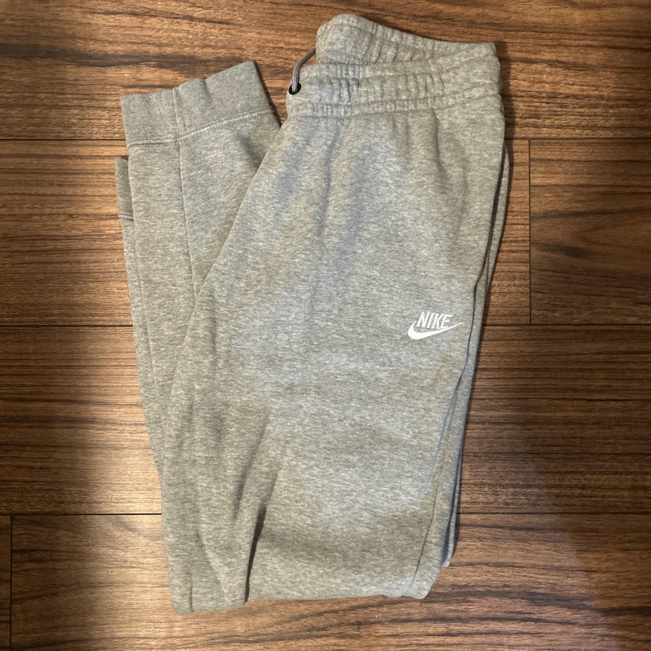 GREY NIKE SWEATPANTS -size medium - Depop