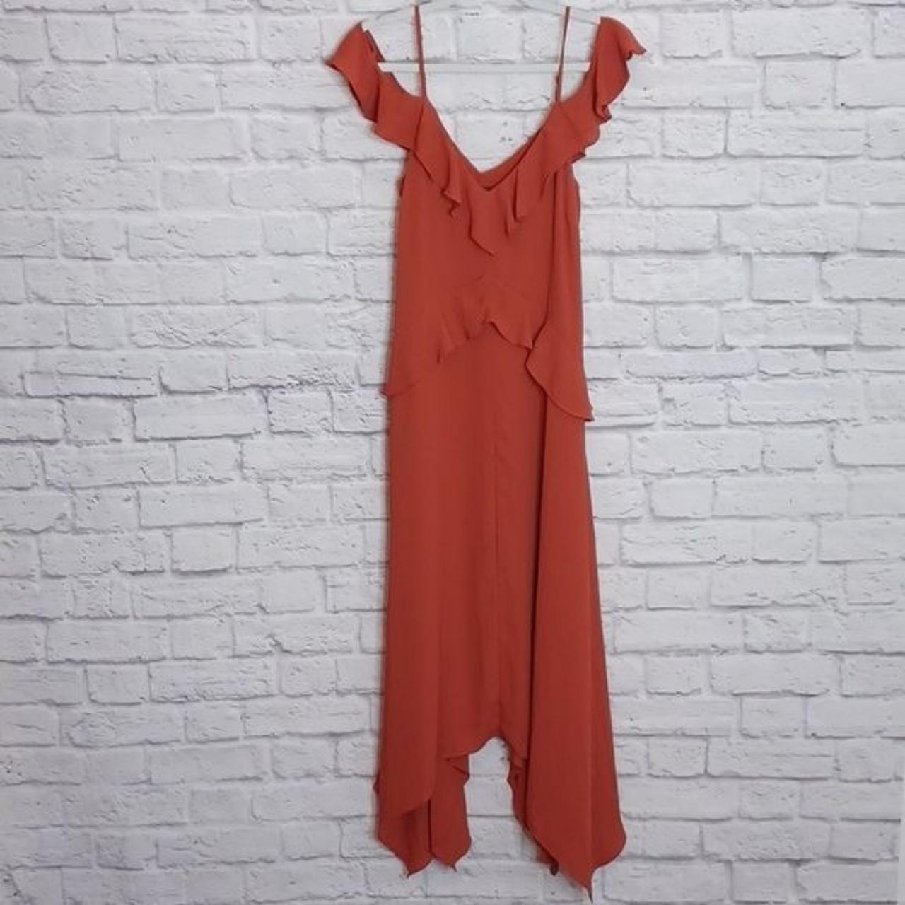 Bcbgmaxazria Lissa Asymmetrical Slip Dress XXS Burnt Depop