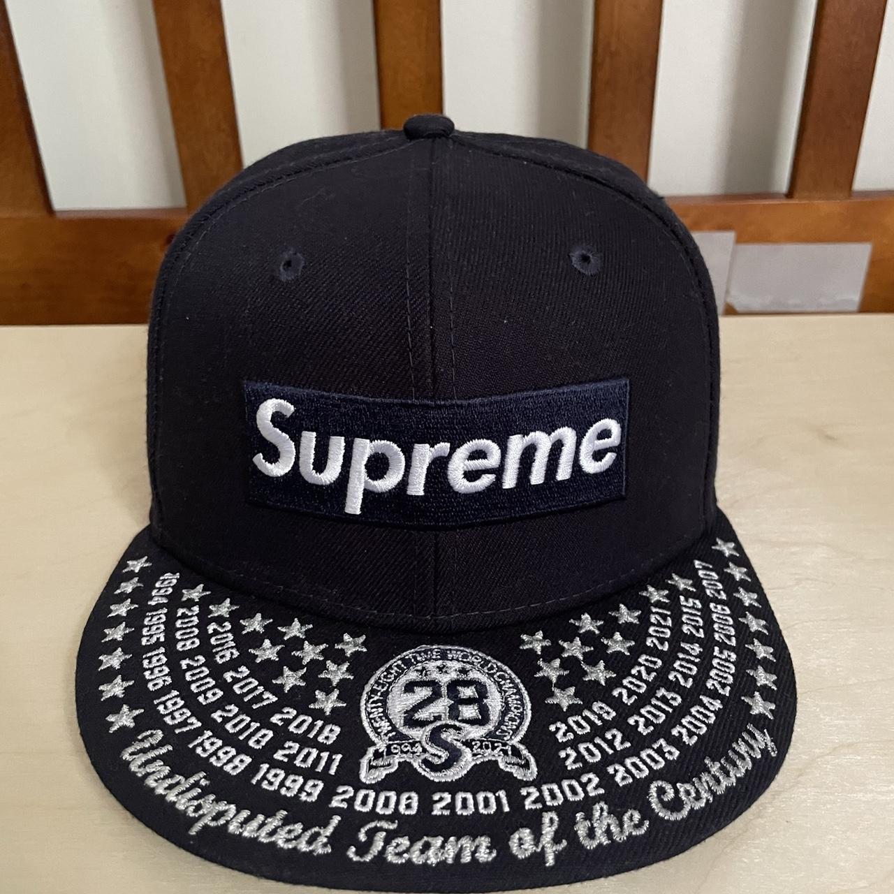 Navy Blue Supreme Undisputed Box Logo New Era Fitted...