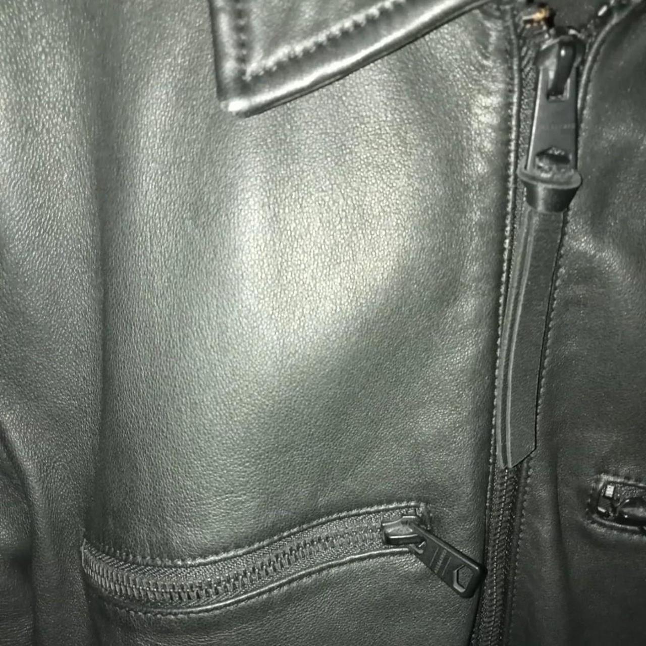 All Saints Karl leather jacket. As new condition,... - Depop