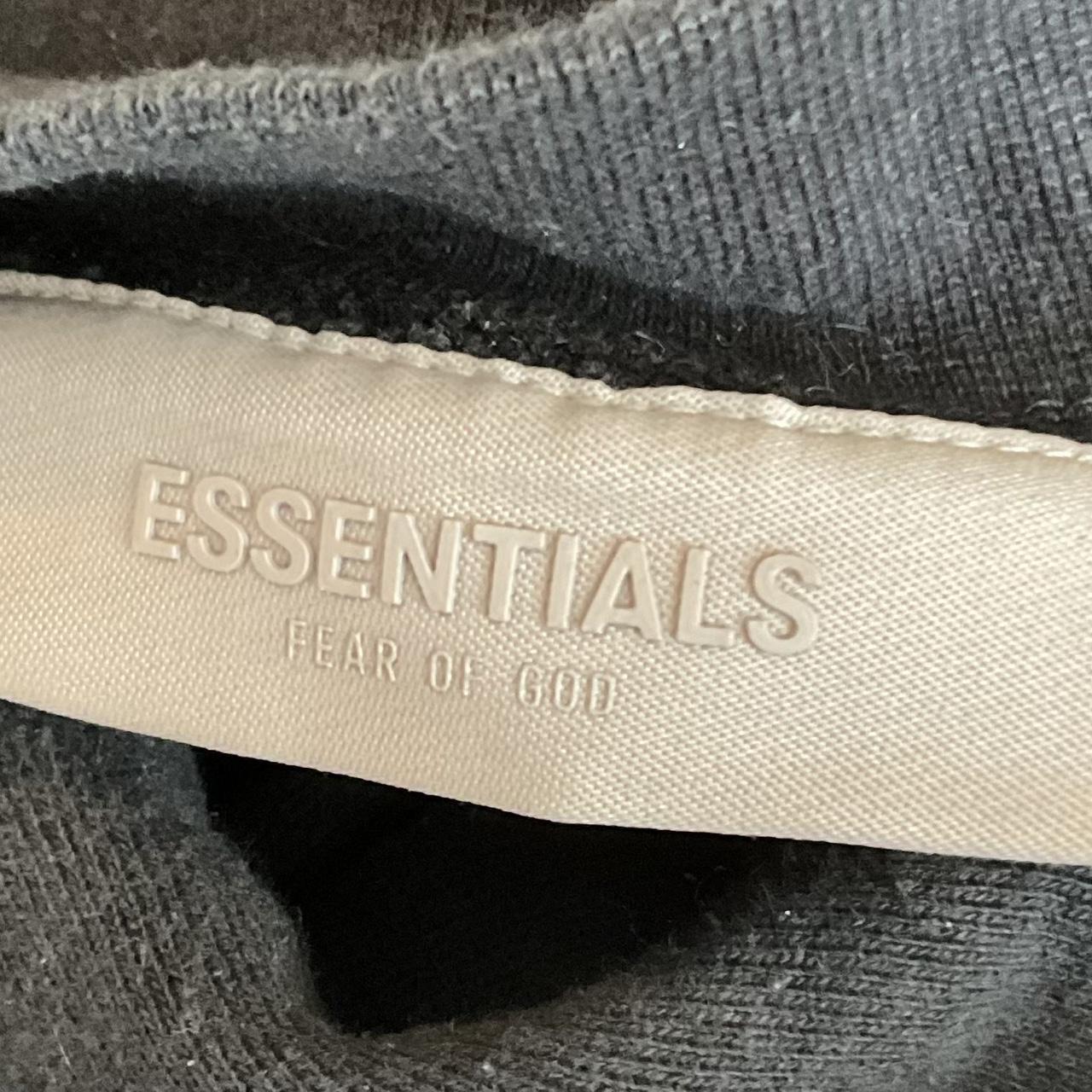 Essentials fear of god black sweatshirt, real, size... - Depop