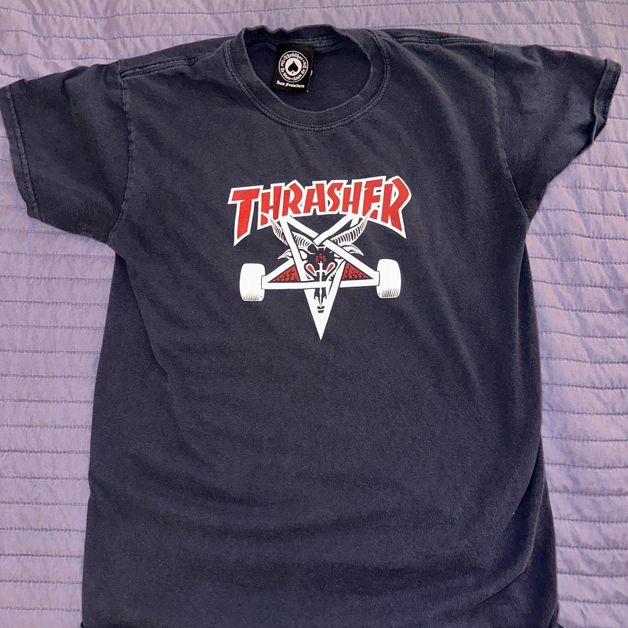 Thrasher Tshirt 666 Thrasher Shirt Thrasher Pentagram Inferno