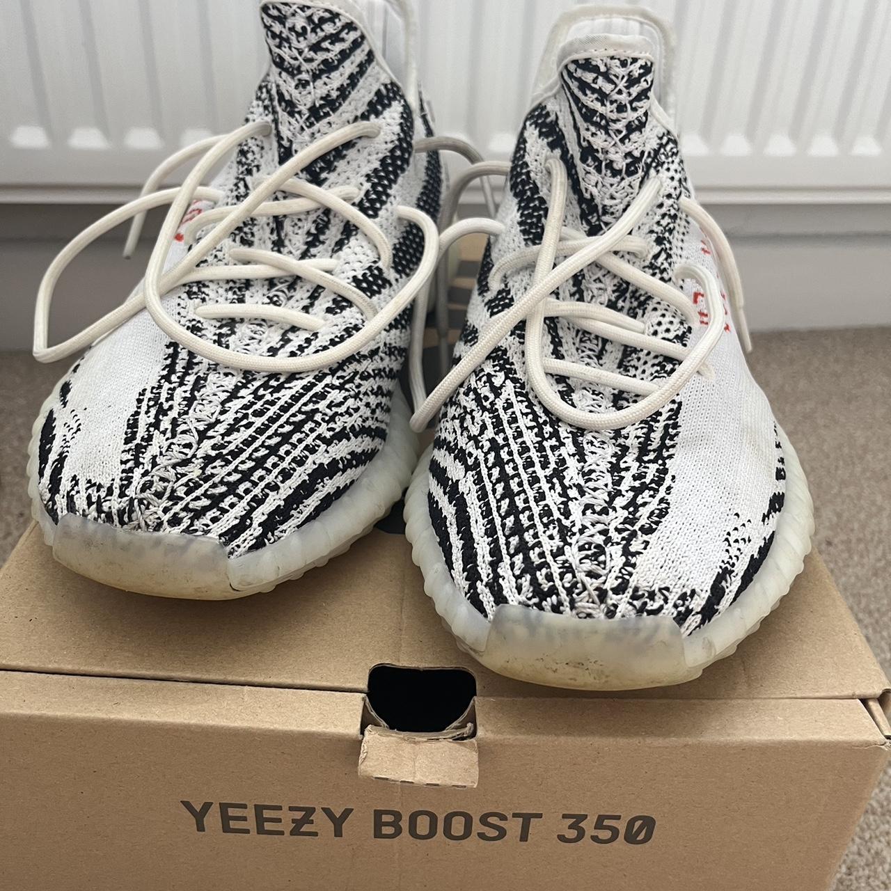 yeezy zebra black and white