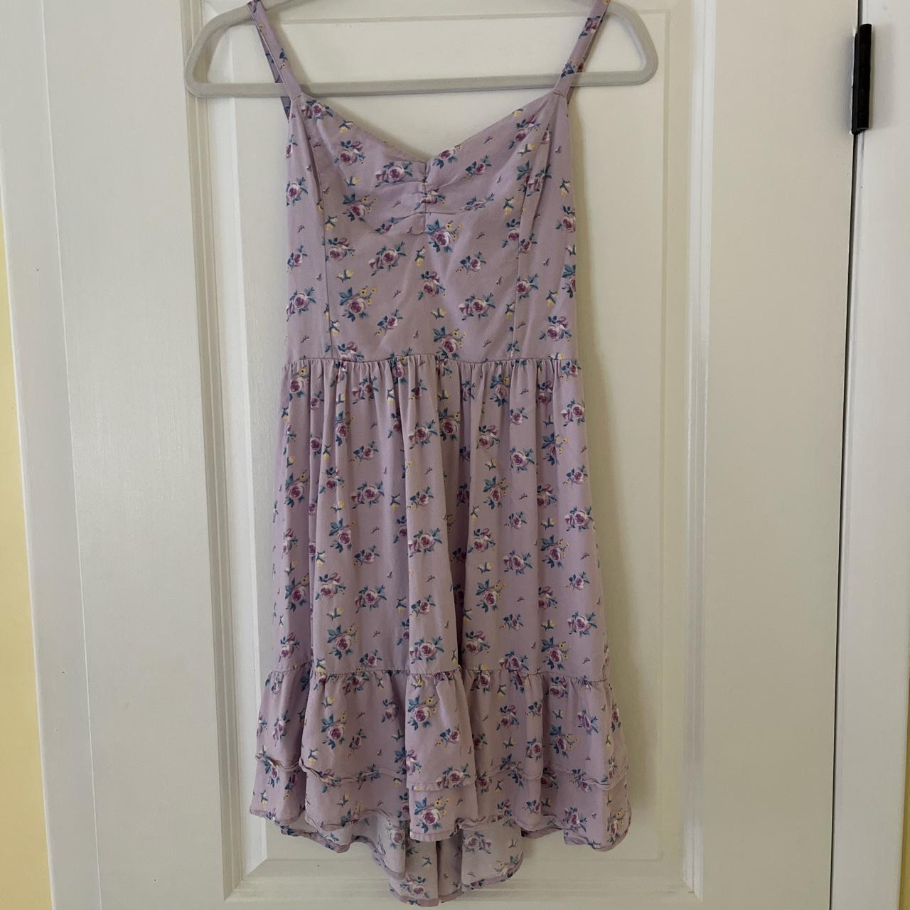 Hollister Floral Print Lavender Dress - sz small - - Depop