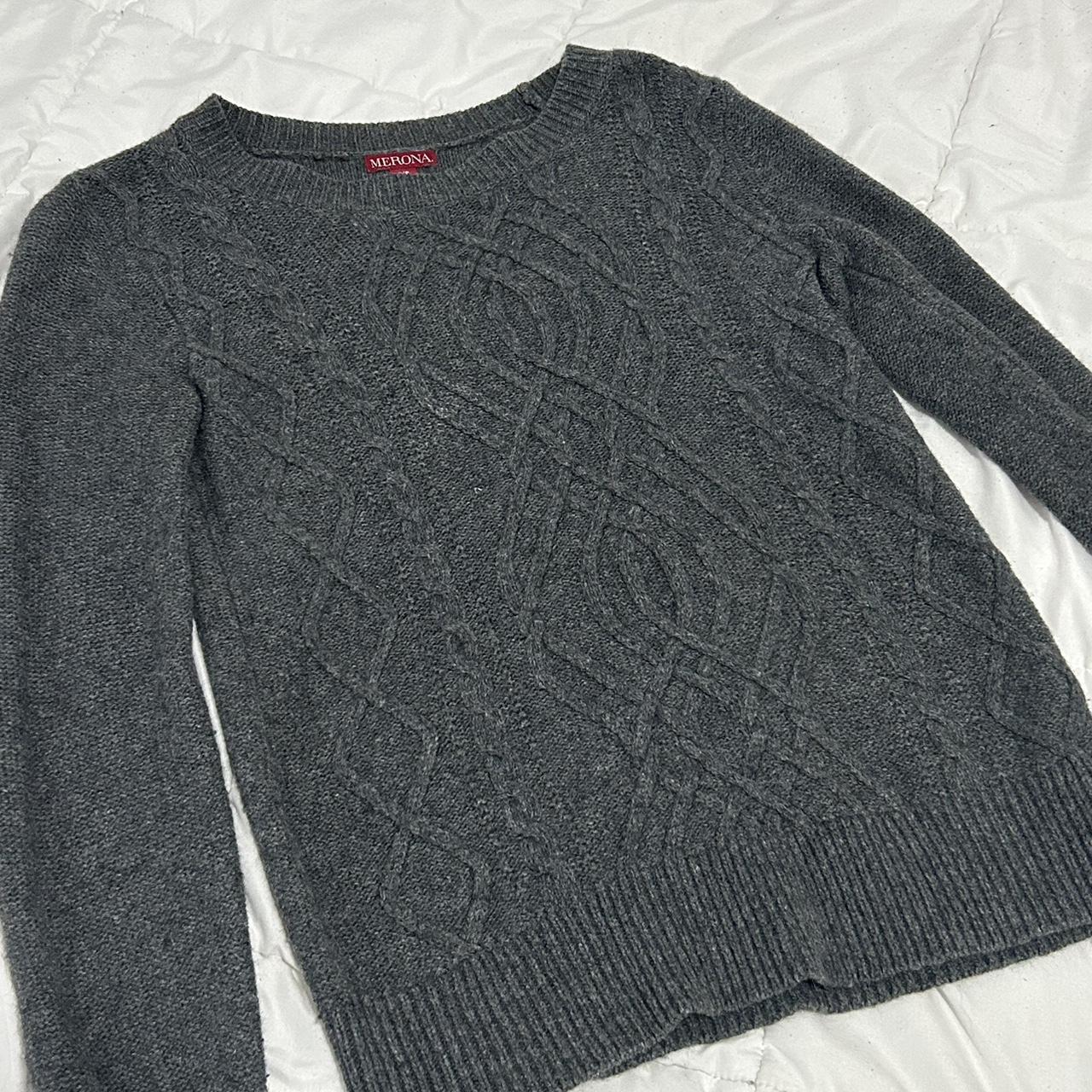 Merona Grey Knitted Sweater Very good... - Depop