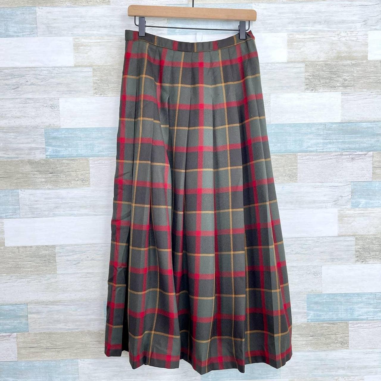 Multicolor plaid outlet maxi skirt