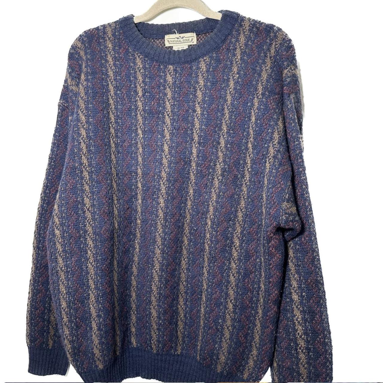 Vintage Winter Multi-Color Crewneck Sweater... - Depop