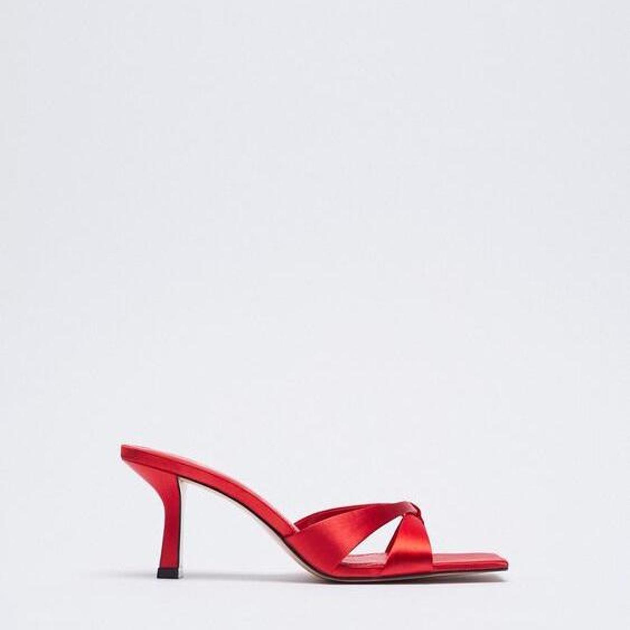 Zara red mules new arrivals