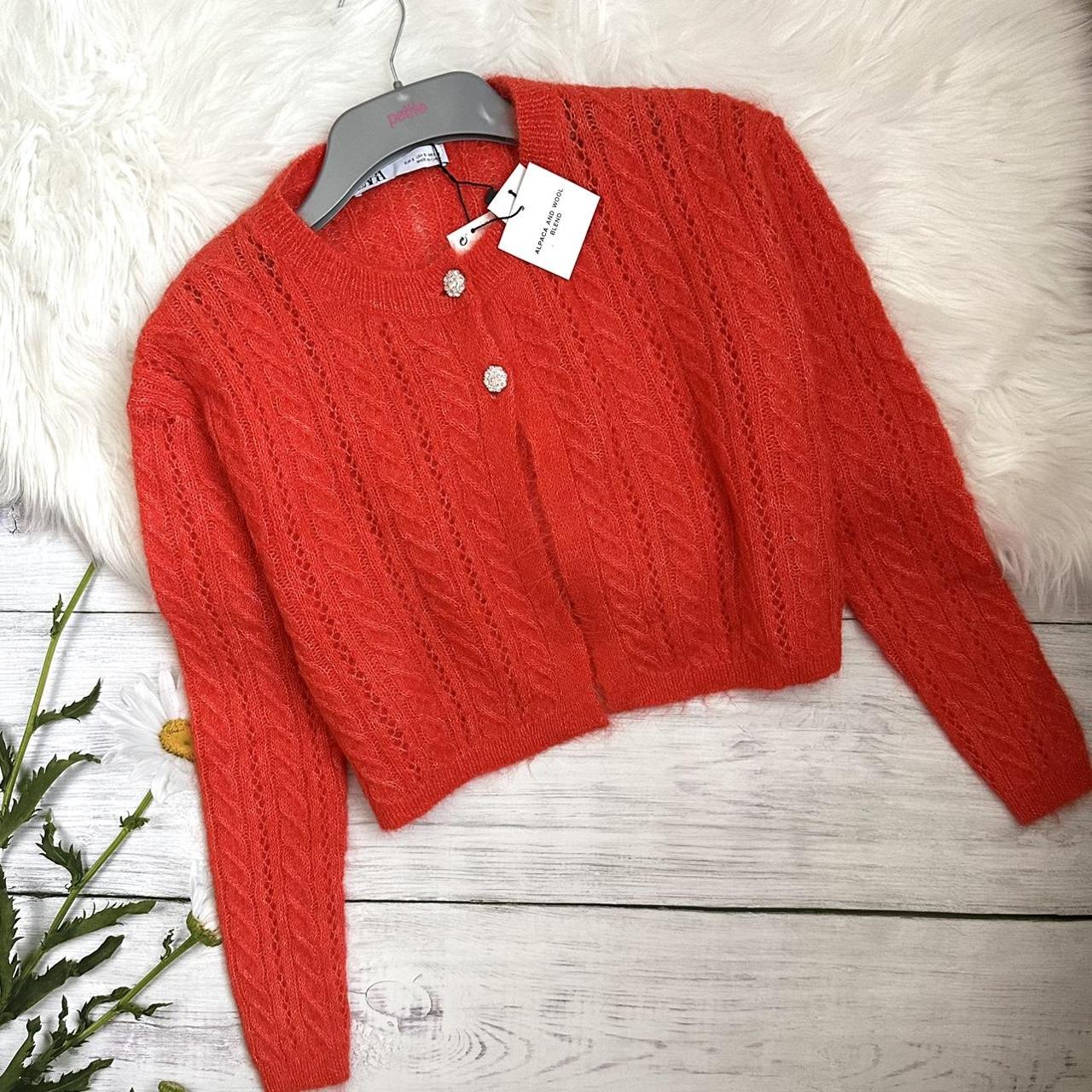 ZARA alpaca and wool blend knit neon soft