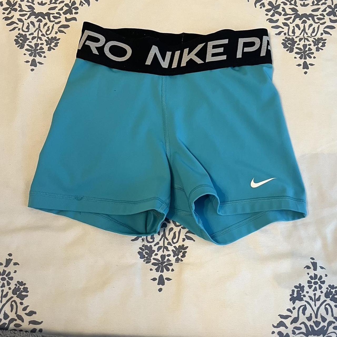 Blue Nike Pros, Size XS Used but in great... - Depop