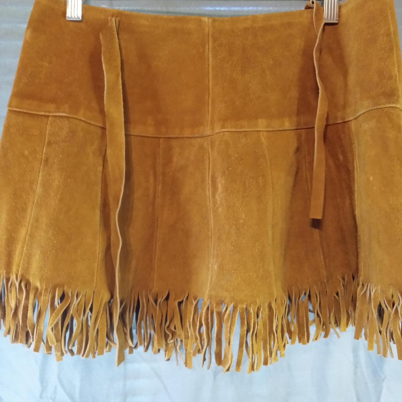 Source Unknown Women's Skirt - Tan - M – 1970 han… - image 1