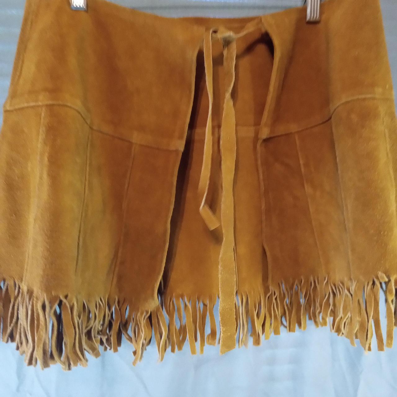 Source Unknown Women's Skirt - Tan - M – 1970 han… - image 4