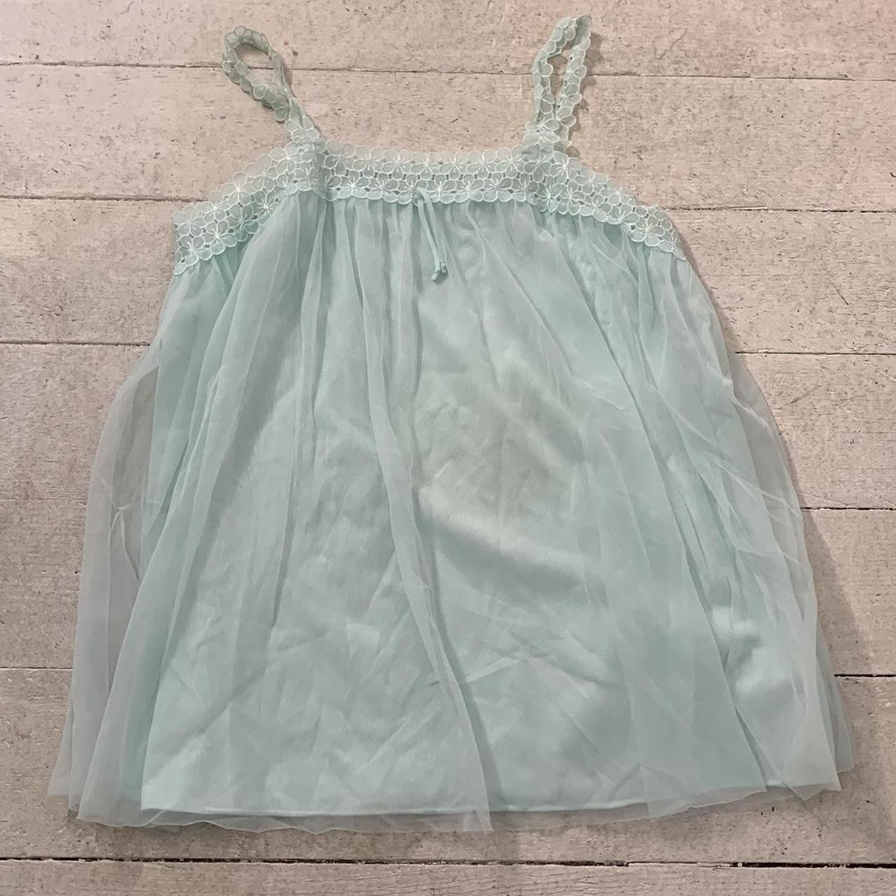 Vintage Baby Blue Ultra Mini Double Layered... - Depop