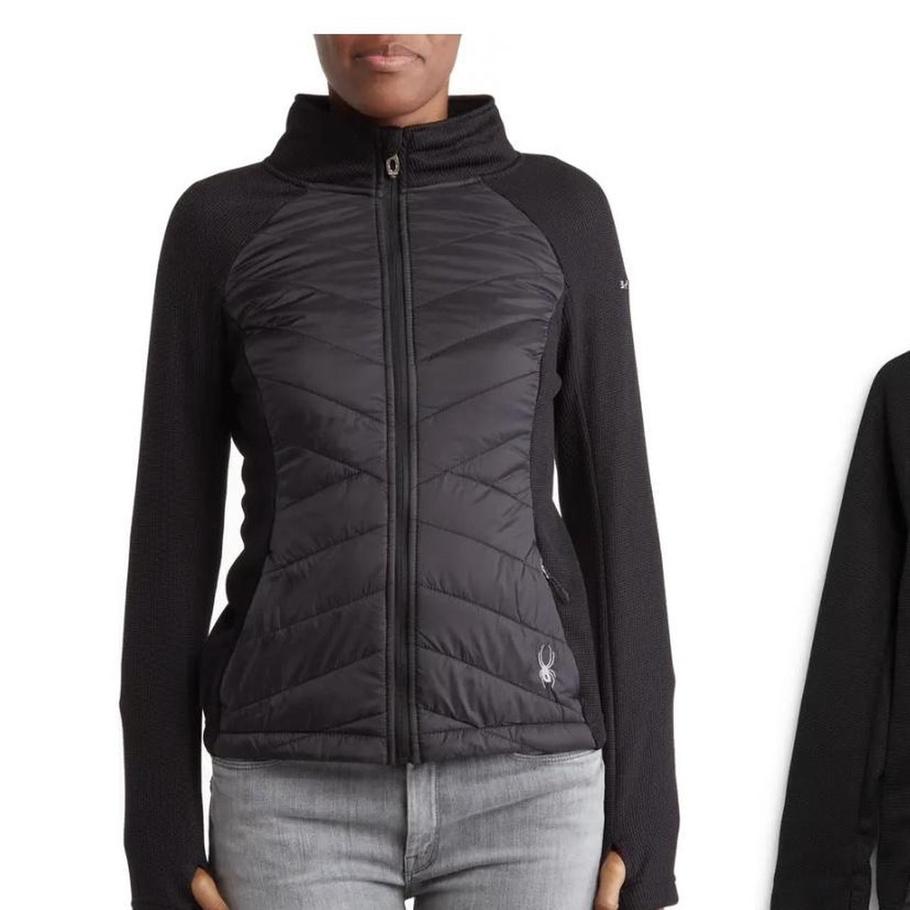 Spyder Nova Front Zip Hybrid Jacket Sleek black... Depop