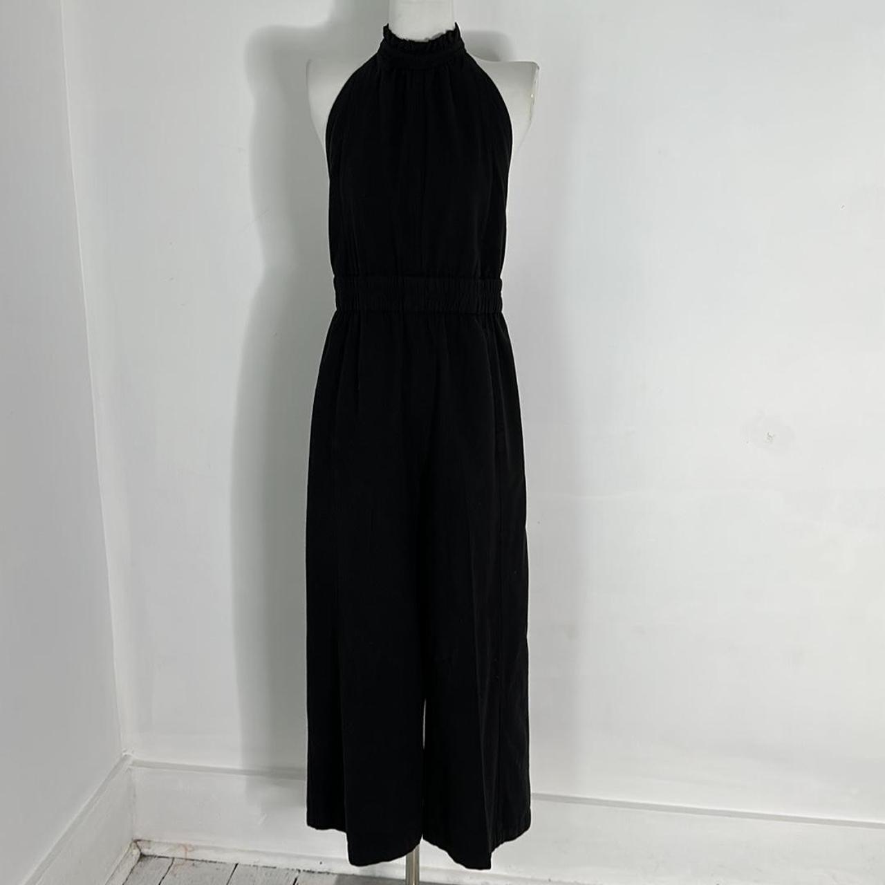 Apiece Apart New York Black Halter Cotton Jumpsuit... - Depop